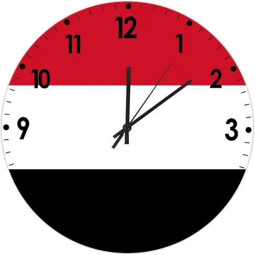 Miniatura 483 de Cheyan Reloj de pared con bandera de Canadá de 12 pulgadas, silencioso, sin tictac, de PVC, funciona con pilas, reloj redondo decorativo, regalo