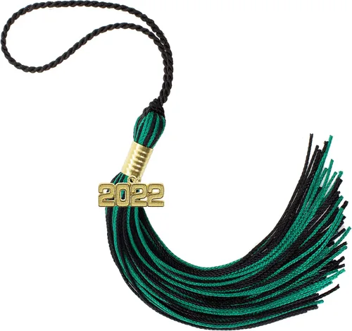 Miniatura 374 de Borla de graduación Aqua 2022, todos los colores escolares disponibles, fabricada en Estados Unidos