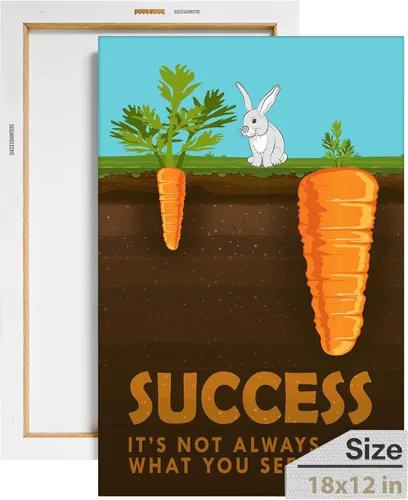 Miniatura 31 de Lienzo decorativo motivacional para pared con texto en inglés "Road To Successful" (Camino al éxito), diseño motivacional para la oficina, con texto