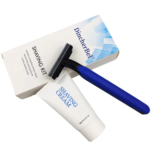 Miniatura 3 de Kit de afeitado a granel, afeitado suave desechable y crema (0.42 oz), artículos de tocador envueltos individualmente para hotel, Airbnb, sin hogar