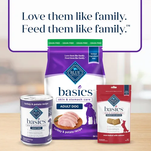 Miniatura 10 de Blue Buffalo Basics - Alimento seco para perros adultos sin granos, cuidado de la piel y el estómago, dieta de ingredientes limitados para perros