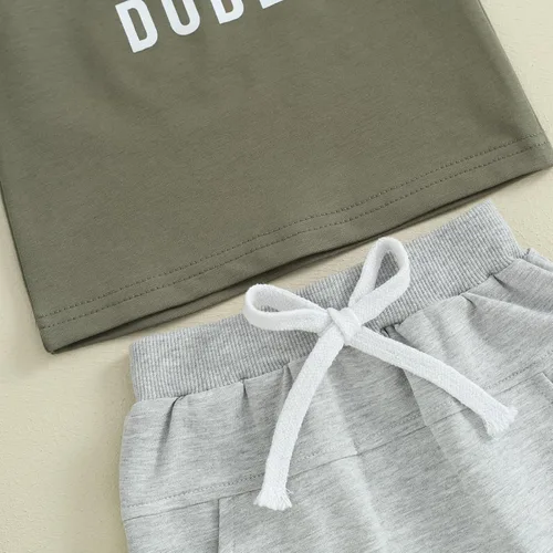 Miniatura 41 de Conjunto de camiseta de manga corta para bebé niño y niña, camiseta de manga corta, pantalones cortos casuales, ropa para recién nacidos, 6, 12, 18