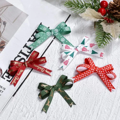 Miniatura 8 de Cinta de Navidad de Ribest de Grogrén 3/8" Juego de Cinta de Navidad para Envolver Regalos, Hacer Lazos, Manualidades, Decoración Festiva