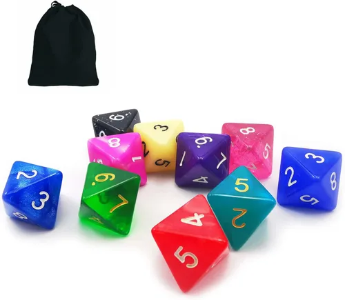 Miniatura 4 de Bescon - Juego grande de dados poliédricos aleatorios, juego de dados DND de tamaño estándar, 100 unidades en una variedad de colores y efectos