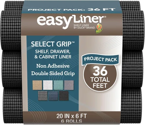 Miniatura 17 de EasyLiner Select Grip Revestimiento para Estantes - Fácil de Instalar y Cortar a Medida - Antideslizante, Sin Adhesivo, Revestimiento para Cajones