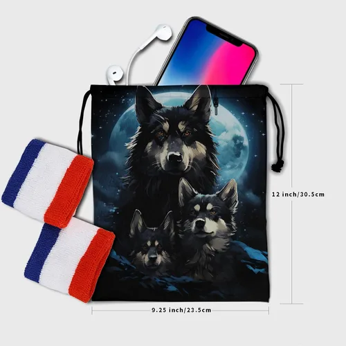 Miniatura 97 de Bolsa de agarre de gimnasia de piel de animal, bolsa de gimnasia con cordón ajustable, bolsa de cuerda para fauna silvestre, Mariposas Galaxy