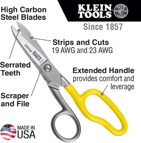 Miniatura 2 de Kit de empalmador de cables Klein Tools 46039 con empalmador, cuchillo para electricistas y tijera de caída libre