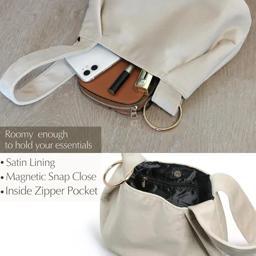 Miniatura 4 de Bolso de mano pequeño de terciopelo con asa superior para mujer