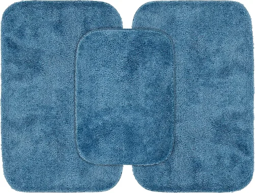 Miniatura 104 de Garland Rug 2 alfombras de baño tradicionales de nailon lavables color morado (17 x 24 pulgadas, 21 x 34 pulgadas), suaves, absorbentes y elegantes