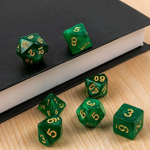 Miniatura 5 de 25 juegos de dados DND dados poliédricos dados de mazmorras y dragones dados para rodar para juegos de rol MTG juegos de mesa dados al por mayor