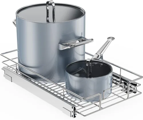 ROOMTEC Organizador de gabinete extraíble, estantes extraíbles de 11 pulgadas de ancho x 21 pulgadas de profundidad, cajones de gabinete de cocina 1