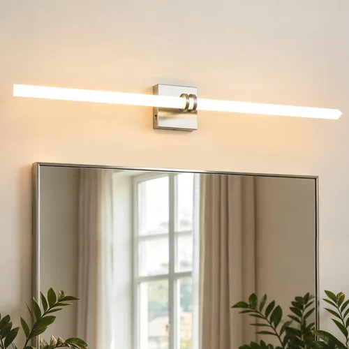 Miniatura 12 de Lámparas de baño, níquel cepillado de 18 W, LED de 360 °, iluminación completa, moderna aplique de pared lámpara de tocador con 5
