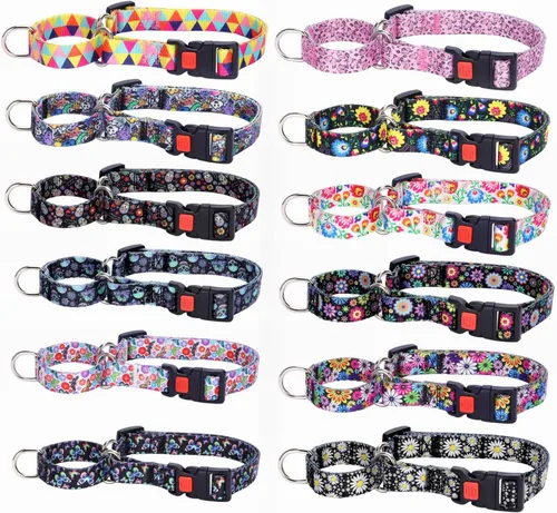 Miniatura 4 de Martingale - Collares para perros pequeños, antideslizantes, a prueba de escapes, collares limitados para mascotas, hebilla de liberación rápida