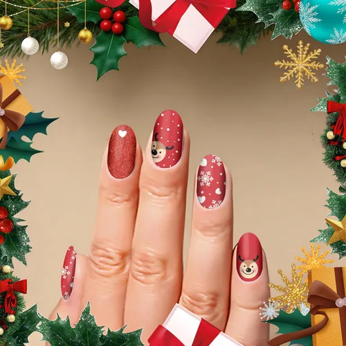 Miniatura 4 de 20 hojas de calcomanías de esmalte de uñas para el día de San Valentín, calcomanías para mujeres, tiras de uñas de gel, tiras de esmalte de uñas