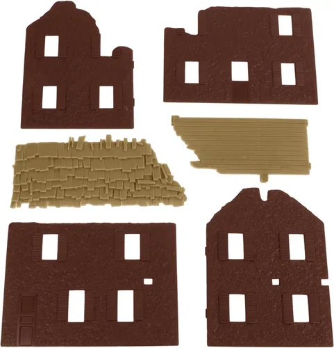 Miniatura 3 de BMC WW2 Granja francesa bombardeada - Accesorio de conjunto de soldados de plástico para juguetes en miniatura