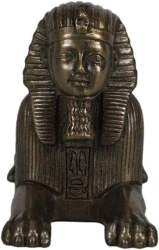 Miniatura 5 de Ebros Gift Monumento Histórico Egipcio Guardián Clásico Gran Esfinge de Giza en Bronce Sintético Figura Monolito en miniatura de 3 pulgadas