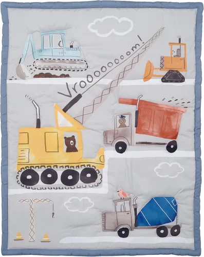 Miniatura 9 de Bedtime Originals Construction Zone - Juego de ropa de cama de 3 piezas para cuna de bebé