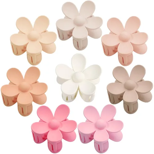 Miniatura 12 de Pinzas para el cabello de flores, 8 unidades, pinzas grandes para mujeres y niñas, cabello grueso y delgado, agarre fuerte, antideslizantes