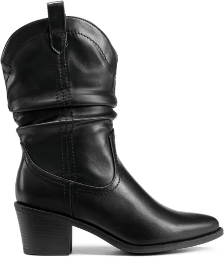 Miniatura 2 de DREAM PAIRS Botas vaqueras occidentales para mujer, botas vaqueras de media pantorrilla sin cierre