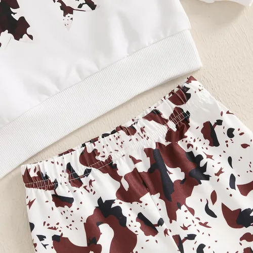 Miniatura 6 de Kaipiclos Ropa occidental para bebé niña, con lindo estampado con volantes, manga larga, pantalones para otoño e invierno, trajes de vaquera