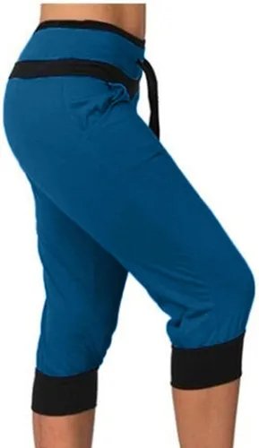 Miniatura 74 de Pantalones capri para mujer, estilo casual, de verano, elásticos, de cintura alta, pantalones de yoga, ajuste atlético, pantalones deportivos