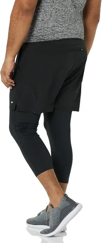 Miniatura 4 de Tienda Essentials Pantalones cortos de correr tejidos de doble capa para hombre que absorben la humedad