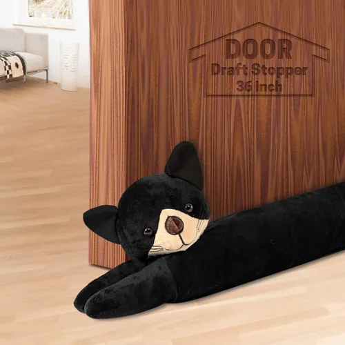 Miniatura 8 de SWISSELITE Tapón de 36 pulgadas para debajo de la puerta, bloqueador de ruido decorativo para puerta, tapón de aire para animales con peso de 1.43