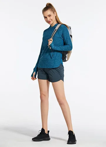 Miniatura 6 de BALEAF Camisas de secado rápido para mujer, manga larga, para correr, senderismo, entrenamiento, UPF50+ SPF