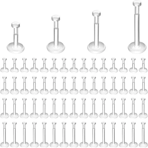 Miniatura 8 de Misdary Retenedores de piercing transparentes para nariz, labios, cartílago, a granel, para deportes, trabajo, cirugía, escuela, cirugía, piercing