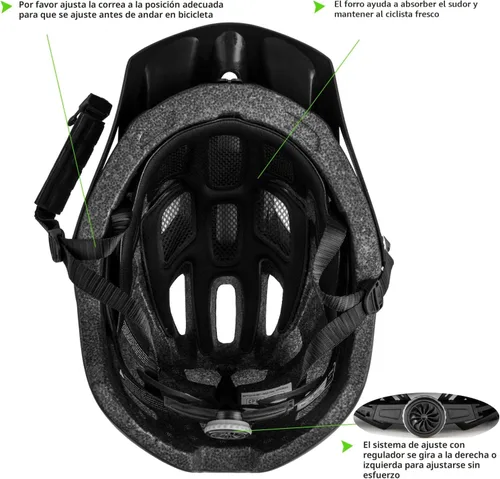 Miniatura 7 de Exclusky Casco de Bicicleta Casco de Bicicleta de Montaña para Adultos Casco Ligero de Ciclismo MTB para Hombres y Mujeres Casco de Bicicleta
