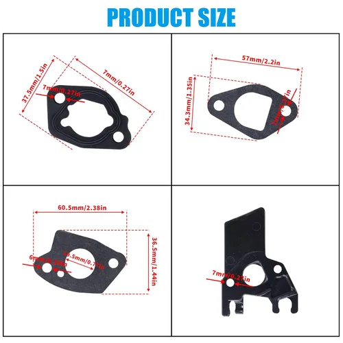 Miniatura 2 de JINGKE Juntas de carburador compatibles con Honda GX200 y Clones Coleman Predator 212cc Ct200u Bt200x 159cc 196cc 224cc etc. 5 paquetes (para motor)