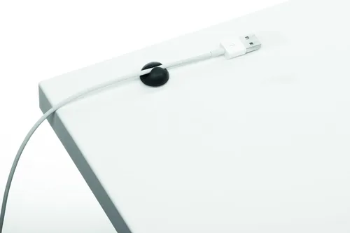 Miniatura 5 de Durable Cavoline - Clips para cables de gestión de cables, paquete de 6 clips autoadhesivos de grafito para 1 cable, perfectos para una gestión
