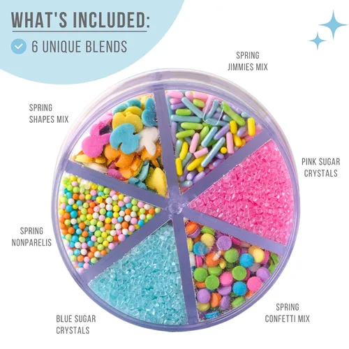 Miniatura 2 de Sweets Indeed Juego de 6 celdas de Pascua – 6.45 onzas de gránulos decorativos comestibles para hornear, decoración de pasteles, cupcakes, galletas