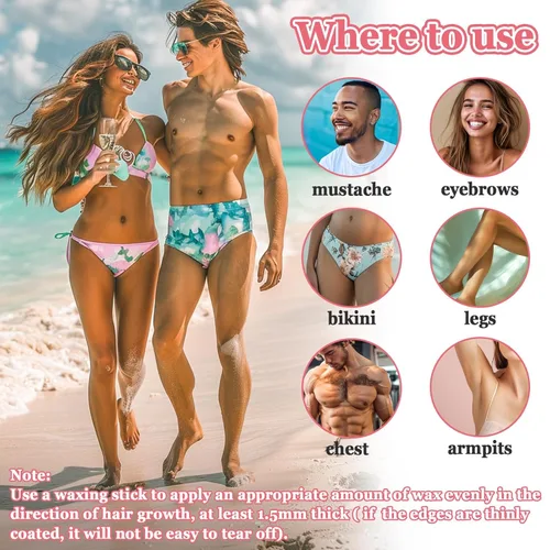 Miniatura 3 de Sukh Cuentas de cera dura para depilación – 15.17 oz, rosa, sin colofonia, hidratante, suave con la piel, evita quemaduras de afeitar, unisex