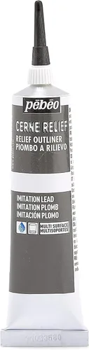 Miniatura 3 de Pebeo 773000 Vitrail, Pintura Dimensional para Contorno en Relieve, Tubo de 20 ml con Boquilla - Oro Dorado