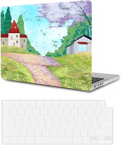 Miniatura 29 de Funda para MacBook Pro 14 2023 M2 A2779 A2442 M1 Pro/Max, Carcasa Protectora de Plástico Duro para Laptop y Cubierta para Teclado, Tablero de Damas