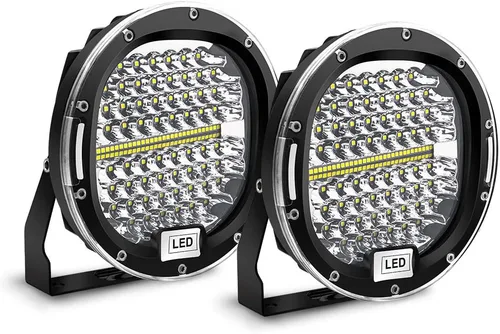 Miniatura 14 de Barra de luz LED redonda Safego de 7 pulgadas, redonda, color rojo, 2 unidades, 300 W, 30000 Lm, impermeable, haz puntual LED, luz de trabajo, luces