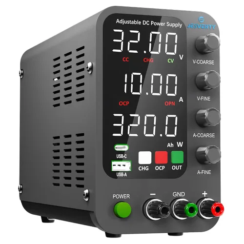 Miniatura 9 de Fuente de alimentación de CC variable, 0-30V 0-10A Fuente de alimentación de banco regulada de CC con pantalla LED de 4 dígitos de alta precisión