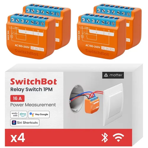Miniatura 11 de SwitchBot Interruptor de relé inteligente (interruptor de relé 1PM US)