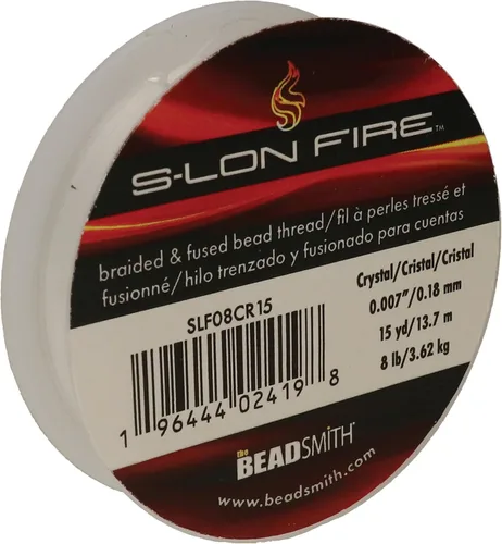 Miniatura 22 de The Beadsmith S-Lon Fire - Hilo de cuentas trenzado y fundido - Prueba de 6 libras, diámetro de 0.006 pulgadas/0.006 in, carrete de 50 yardas