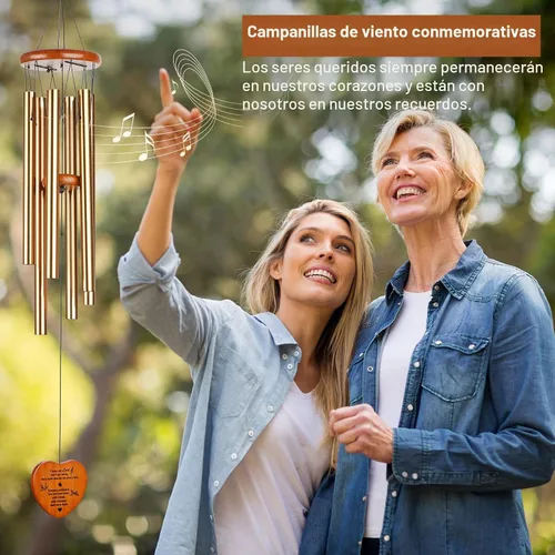 Miniatura 5 de Campanillas de Viento para Exterior, Campanillas Grandes de 30" con Tono Profundo de Simpatía, Memorial para la Pérdida de un Ser Querido Madre