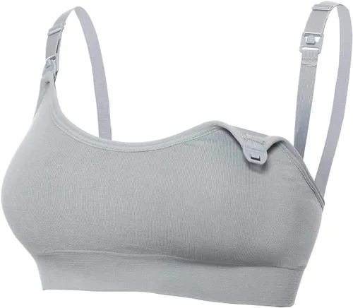 Miniatura 3 de SHENHE Conjunto de brasier de lactancia sin varillas para mujer, 2 piezas, sin costuras, color liso