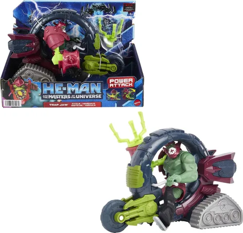 He-Man and The Masters of the Universe Trap Jaw & Vehicle Set, vehículo con figura de acción de 5.5 pulgadas y accesorio inspirado en la serie