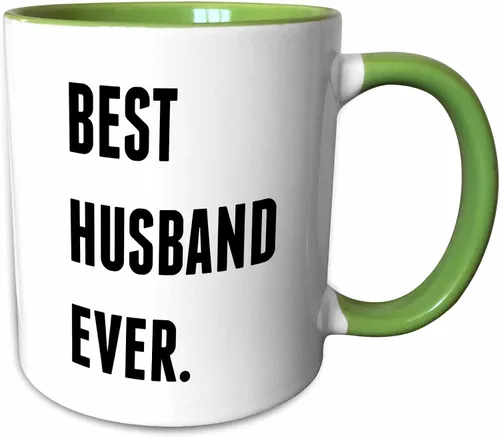 Miniatura 12 de 3dRose Taza de café, tamaño – 11 oz – Best Husband Ever, letras negras sobre fondo blanco Xander citas inspiradoras – divertido regalo de taza