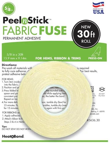 Miniatura 3 de HeatnBond PeelnStick 3346 Adhesivo de Fusión para Tela 5/8" x 20 pies Rollo