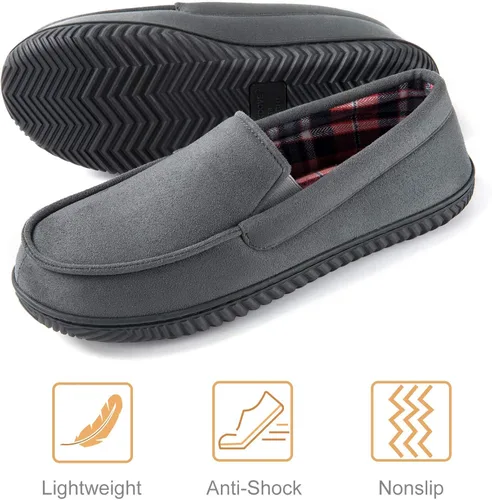 Miniatura 3 de RockDove Pantuflas tipo mocasín con forro de franela Alexander para hombre