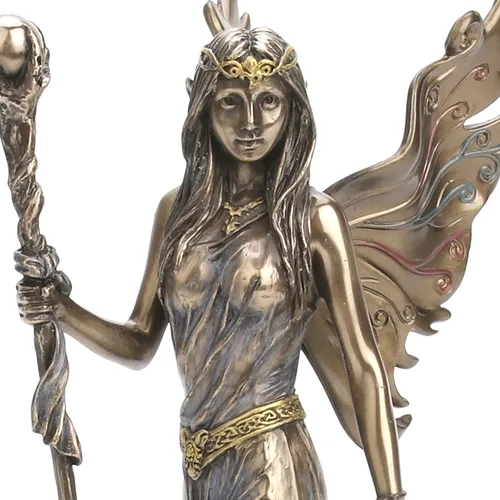 Miniatura 8 de Veronese Design Escultura Aine The Celtic Faery Queen of Summor Love de resina fundida en frío con acabado de bronce antiguo de 9 pulgadas