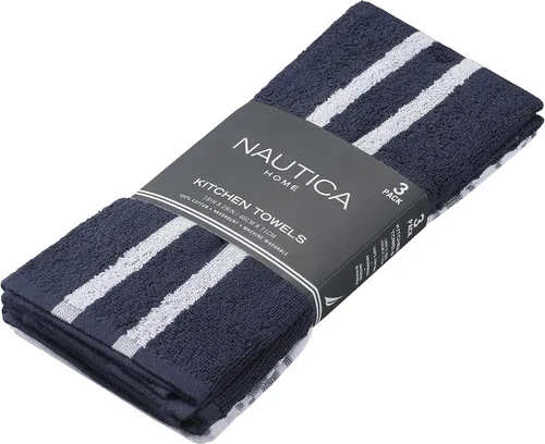 Miniatura 17 de Nautica Toallas de cocina 100% algodón, paños de limpieza reutilizables superabsorbentes, paños de cocina, toallas de mano para secar platos, juego