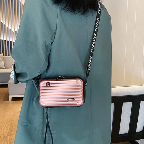 Miniatura 3 de Maleta multifuncional de viaje de PVC rígido, bolsa de maquillaje y artículos de tocador portátil para mujer, bolsa cruzada de almacenamiento