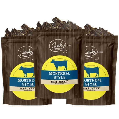 All Natural Best Beef Jerky - Sin conservantes añadidos, sin MSG o nitratos añadidos, 100% saludable, carne seca magra (estilo Montreal, 7.5 onzas